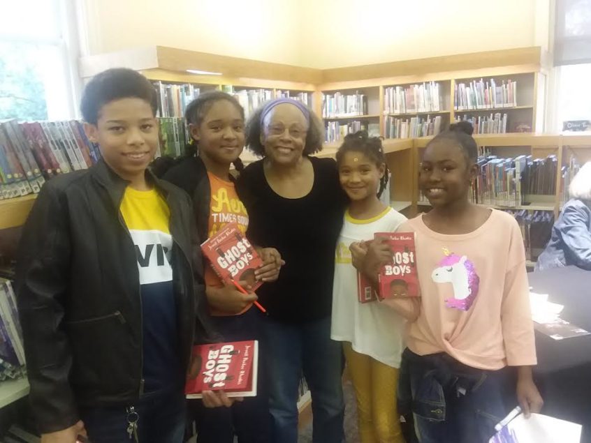 Raising Reader tweens and teens meet with author Jewell Parker Rhodes to discuss her book, "Ghost Boys."