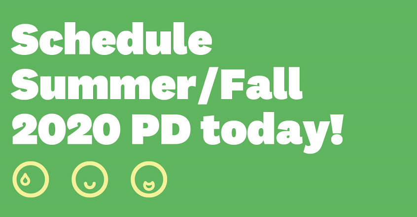 Image: Schedule Summer/Fall 2020 Professional Development today!