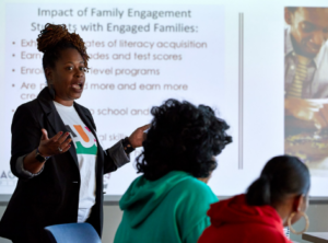 Woman leads workshop.