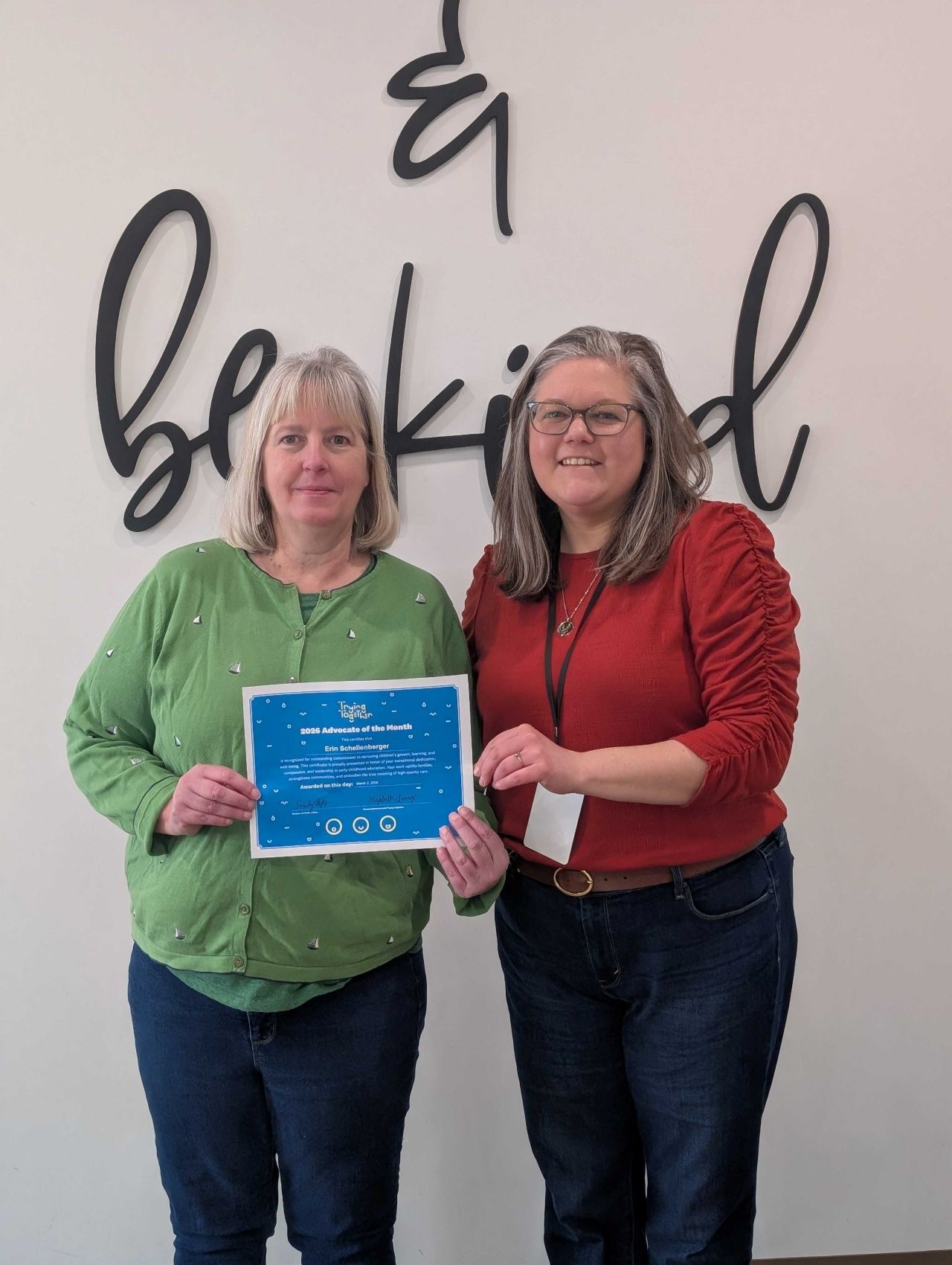 Trying Together Names Latrobe Kinder-Schull Site Director as Advocate of the Month